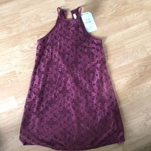 Marshalls Love Fire Maroon Shift Dress